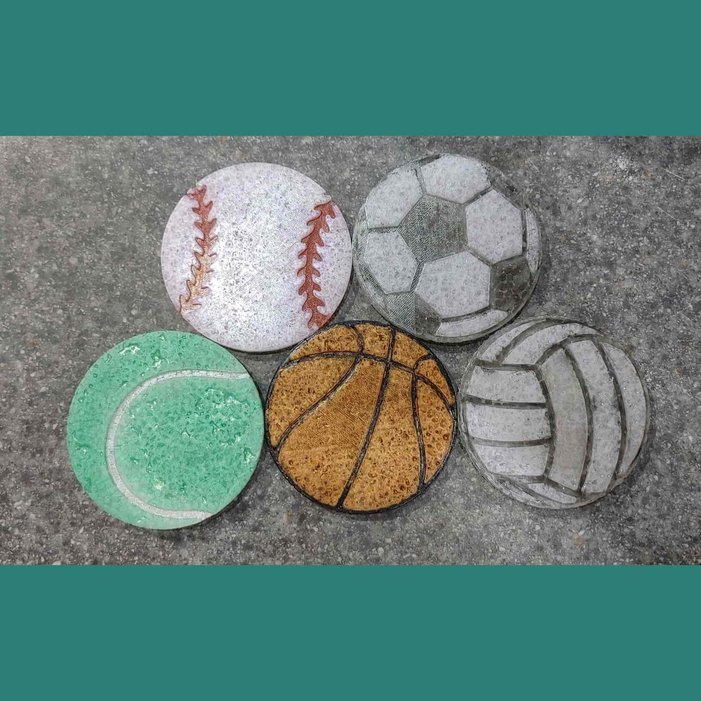 3.5" Sports Ball Tray - Silicone Freshie Mold - Silicone Mold