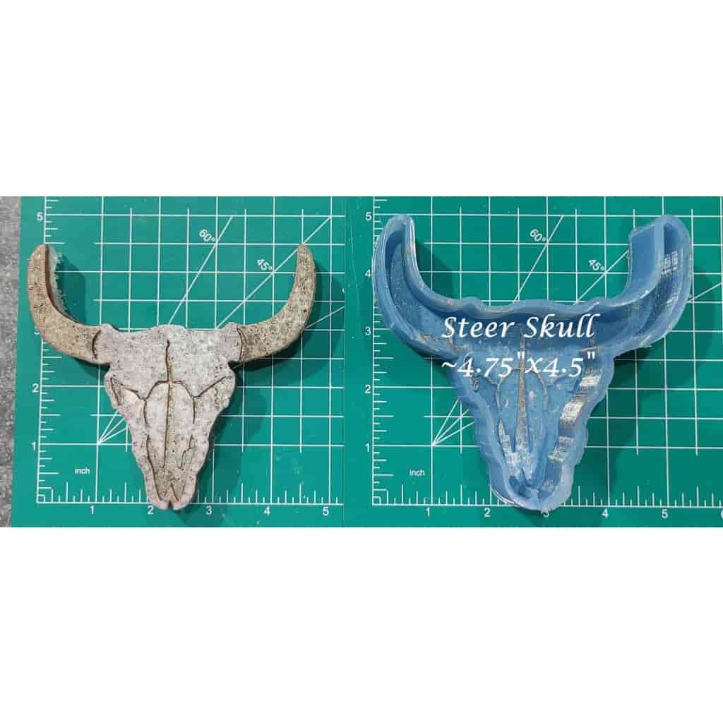 3/4 Small Skull Mold Shiny and Detailed Silicone Mold for Stud