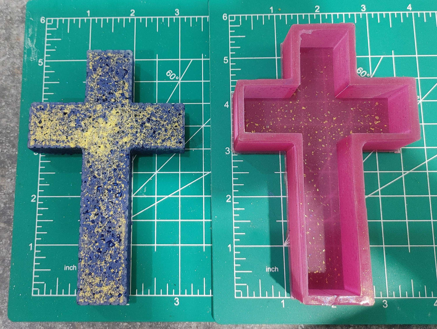 Plain Cross Silicone Resin Mold or Freshie Mold
