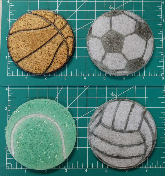 3.5" Sports Ball Tray - Silicone Freshie Mold - Silicone Mold