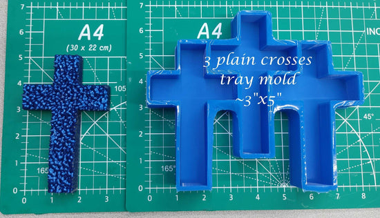 Plain Cross Silicone Resin Mold or Freshie Mold