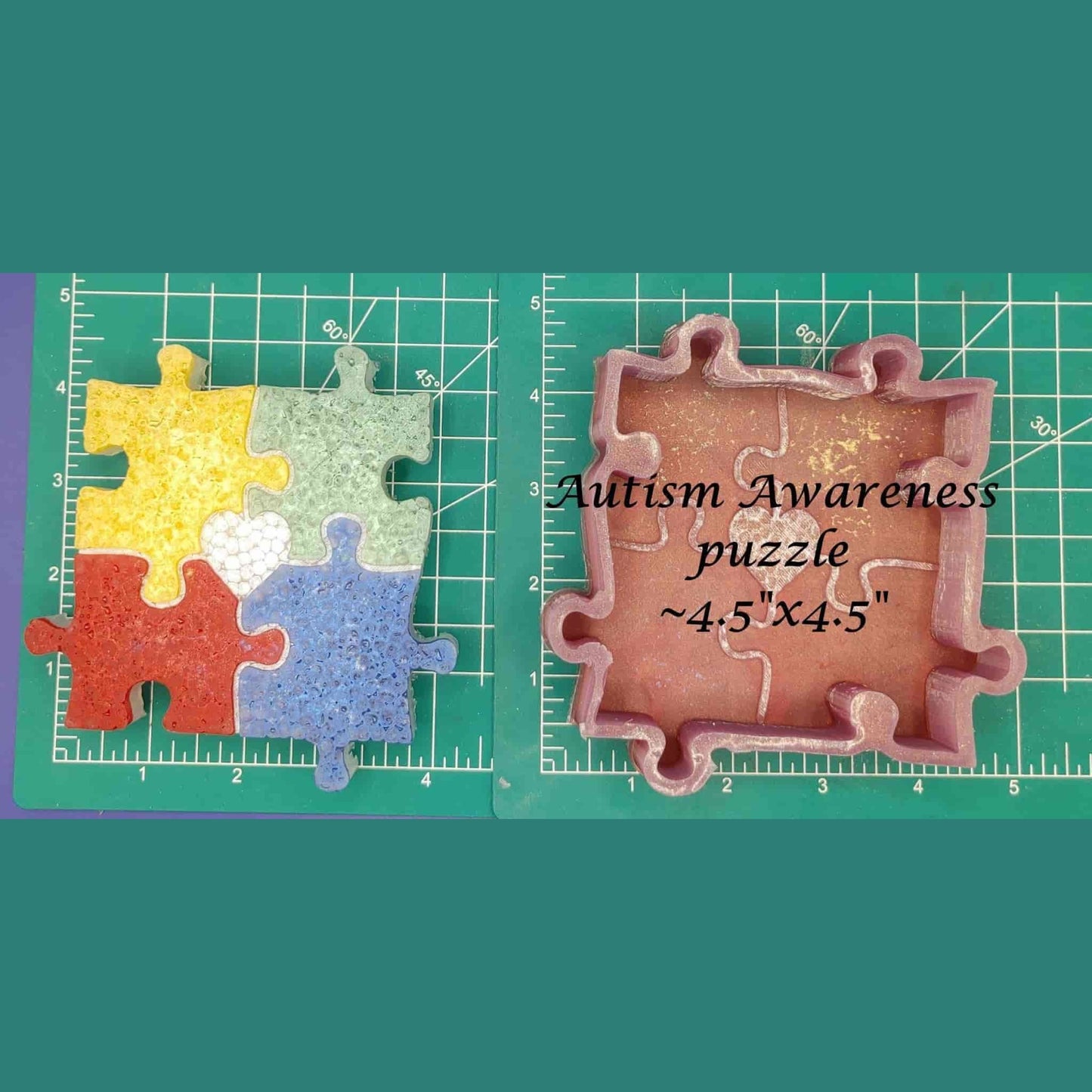 Autism Awareness Puzzle - Silicone Freshie Mold