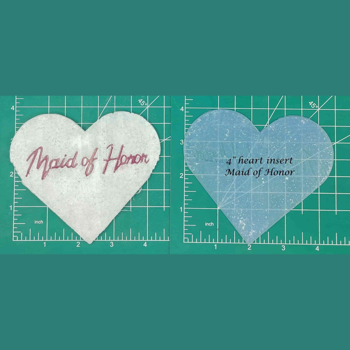 4" Heart Inserts - Silicone Freshie Molds