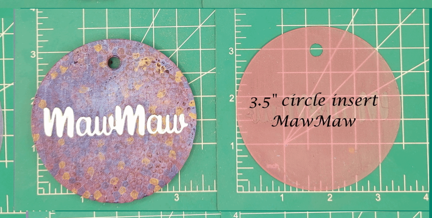 Family Name Inserts for 3.5" Circle molds - Silicone Freshie Mold