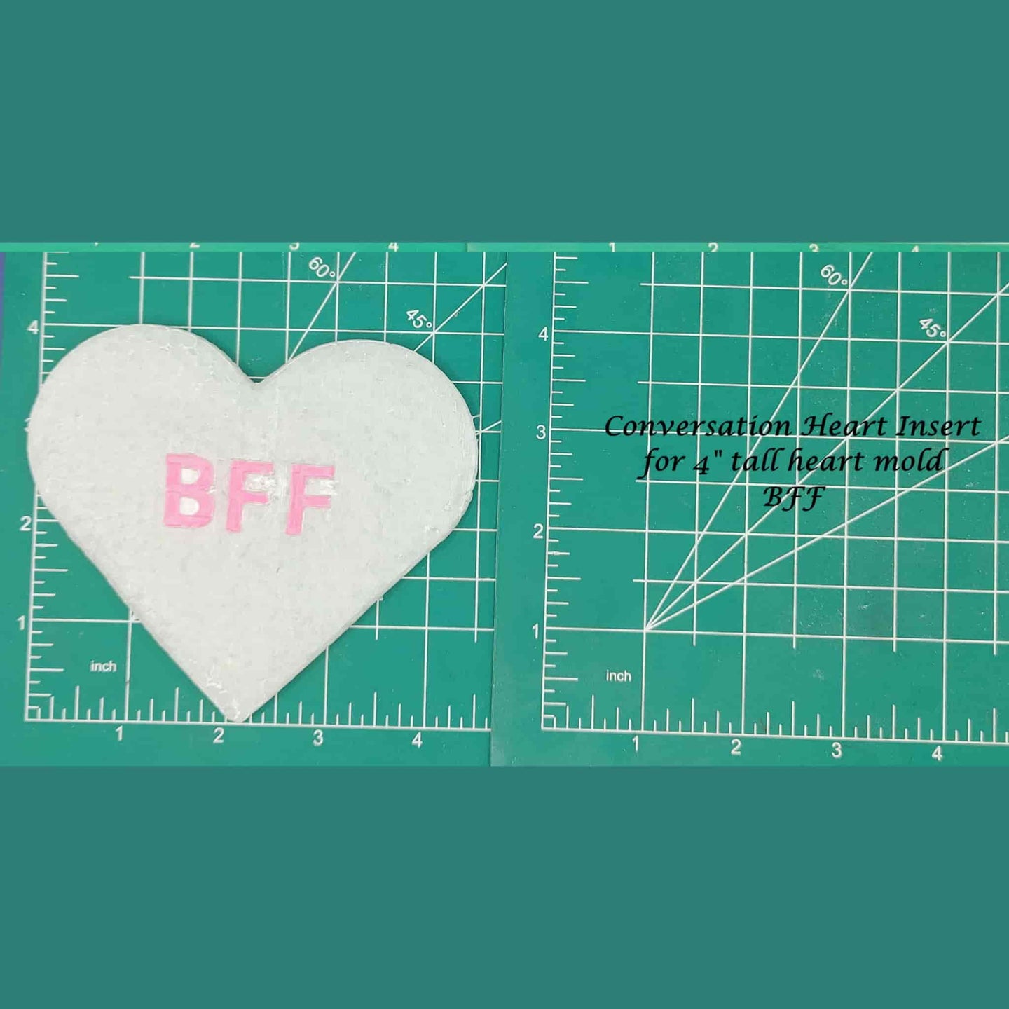 4" Heart Inserts - Silicone Freshie Molds