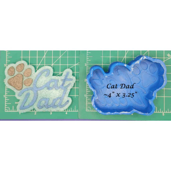 Cat Dad - Silicone Freshie Mold - Silicone Mold