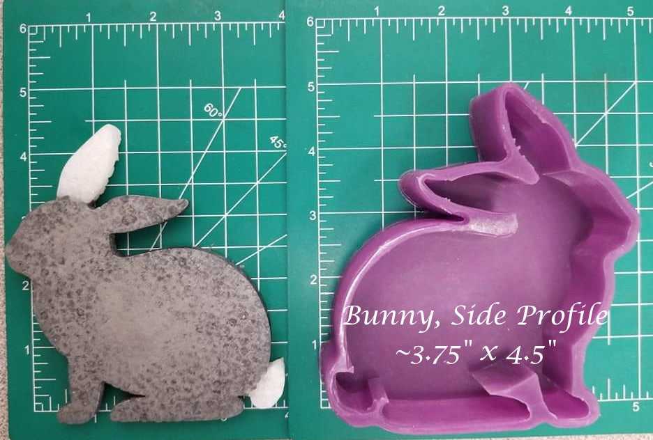 Easter Bunny Side Profile Inserts - Silicone Freshie Mold