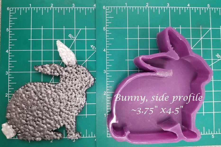 Easter Bunny Side Profile Inserts - Silicone Freshie Mold