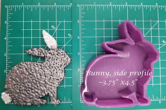 Easter Bunny Side Profile Inserts - Silicone Freshie Mold - Silicone Mold