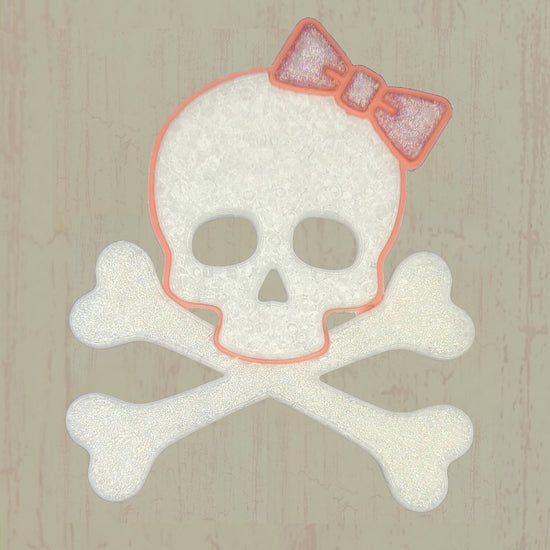 Skull & Crossbones with bow - Silicone freshie mold
