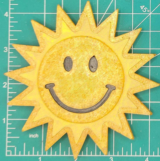Smiley Face Emoji Sun - Silicone freshie mold - Silicone Mold