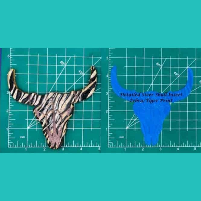 Steer Skull Inserts - Silicone Freshie Mold