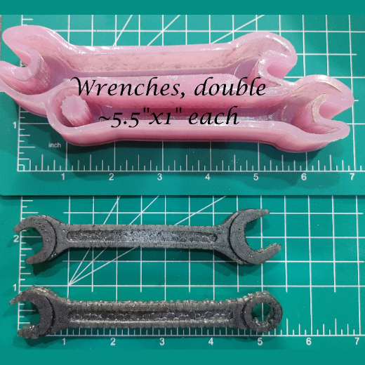 Wrenches, double -Silicone Freshie Mold